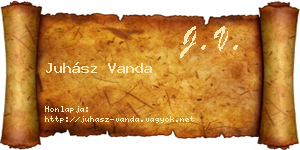 Juhász Vanda névjegykártya