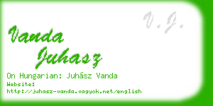 vanda juhasz business card
